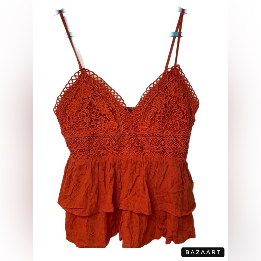 A.T.A.P.  all things are possible brand boho, crocheted bodice Size L GGG